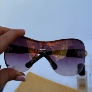 Authentic Gucci Aviator Rimless Sunglasses Women GG2808/S - Purple